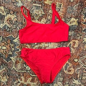 SHEIN Kids Swim Bikini in Bright Red